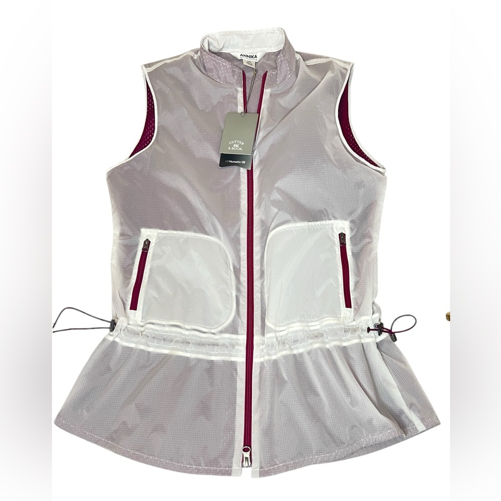 Cutter & Buck Annika Cinched Waist Women's Vest S Below Hips NEW